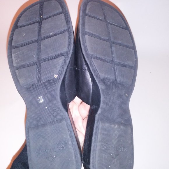 Dockers Sandal Daytona Womens Size 7M Black Leather Upper Slip On Slides Open To - Picture 12 of 16